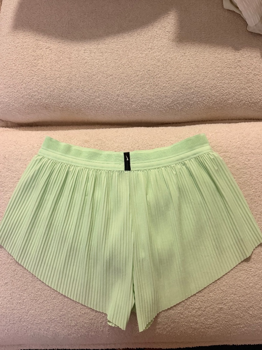 Nike Light Green AreoSwift running shorts